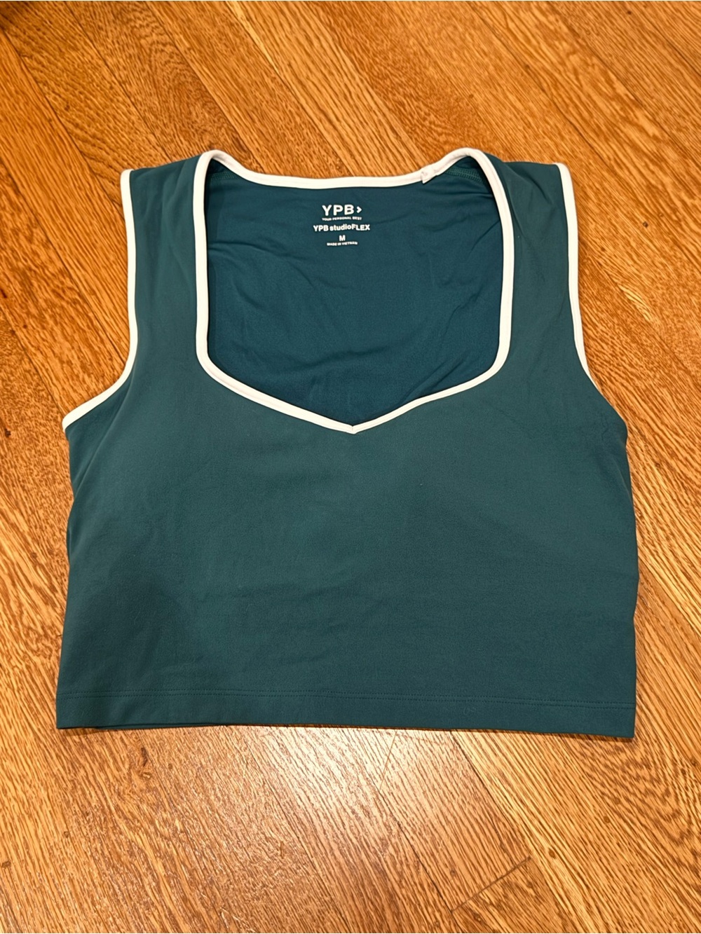 YPB Abercrombie & fitch Hunter Green Work out Tank Sz Medium Sports bra